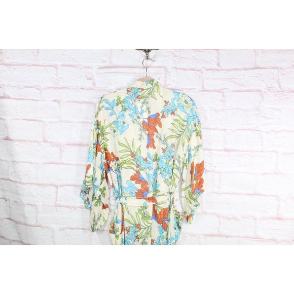 NWT! Eye Candy Multicolor Floral Printed Wrap Belt Summer Dress Size S - Picture 8 of 10